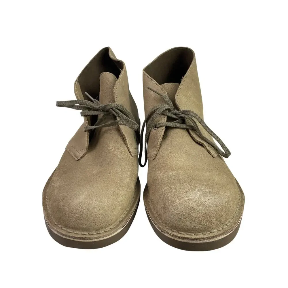 Clarks Originals Desert Taupe Beige Suede lace Up Round Toe Ankle Boots Size 11
